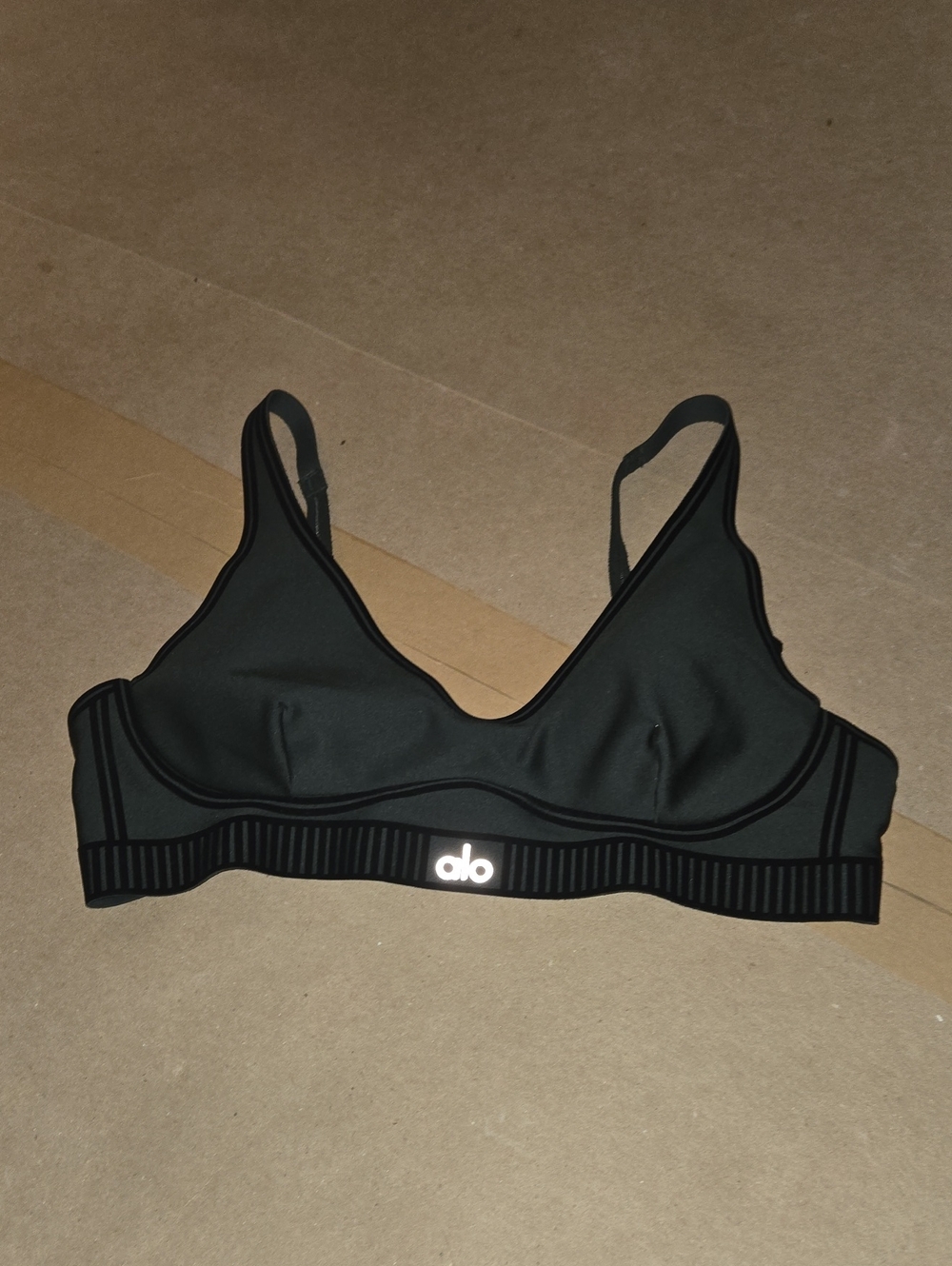 ALO Yoga Black Seamless Light Support Bralette